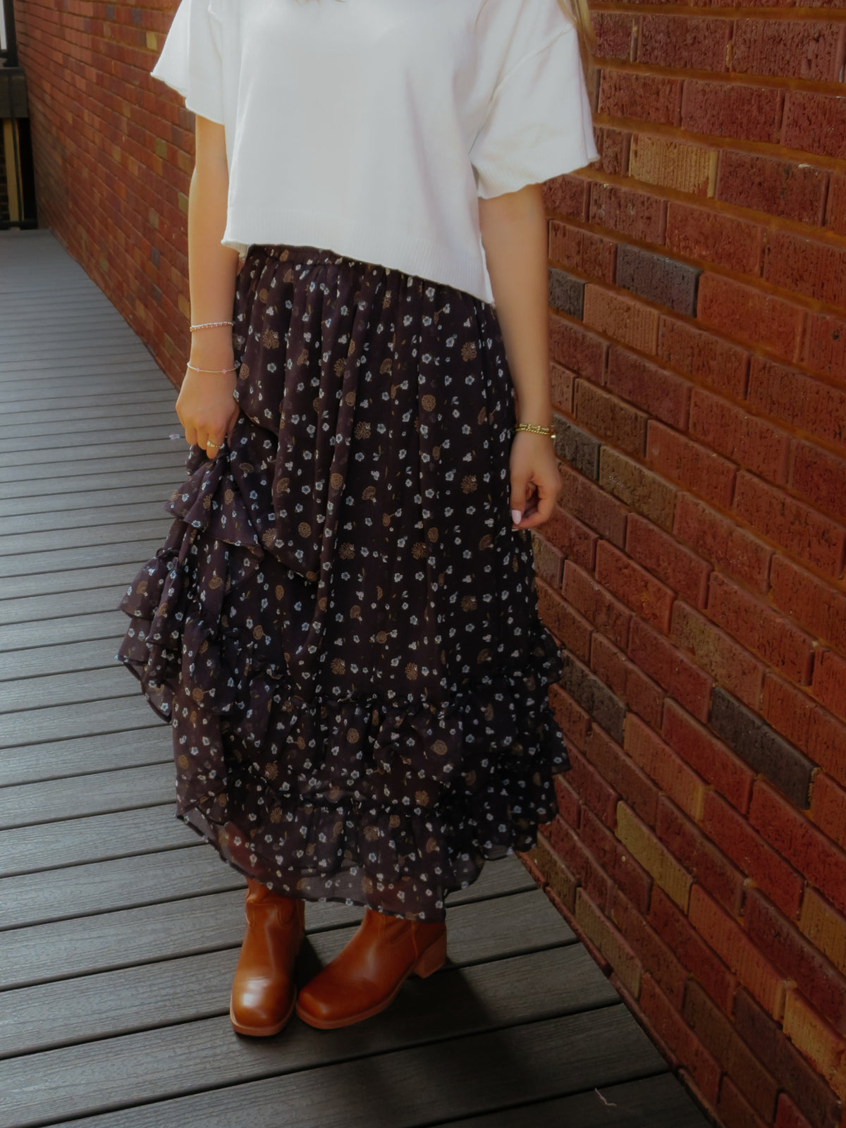Moonlight Floral Skirt