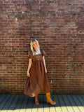 Chocolate Fall Maxi Dress