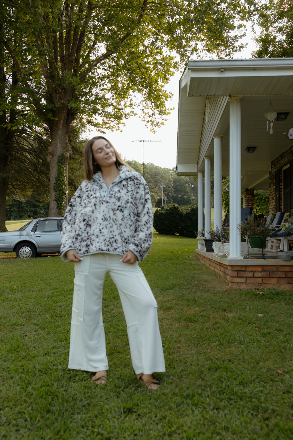 Off White Cargo Fleece Pants