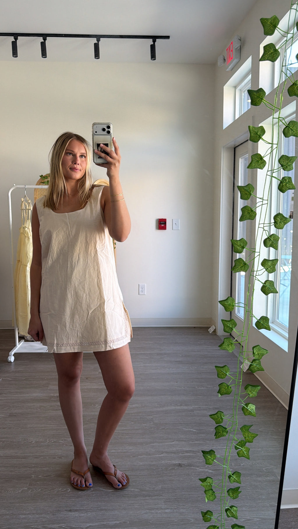 Cream Tunic Mini Dress