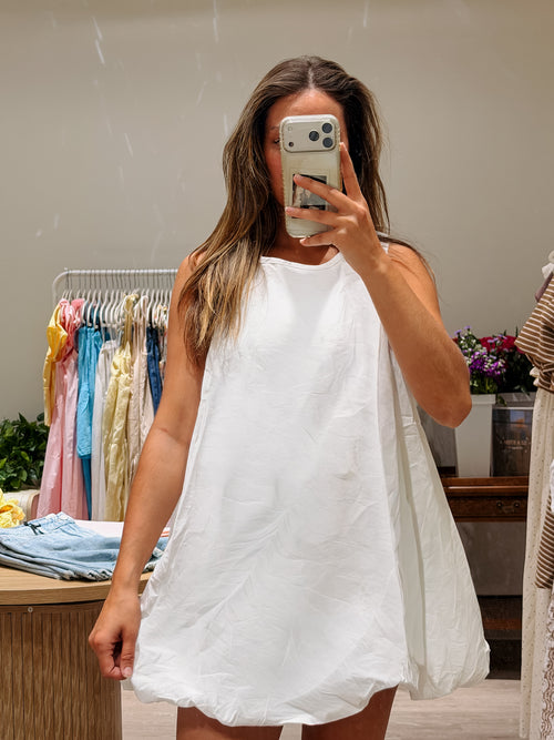Bright White Bubble Dress