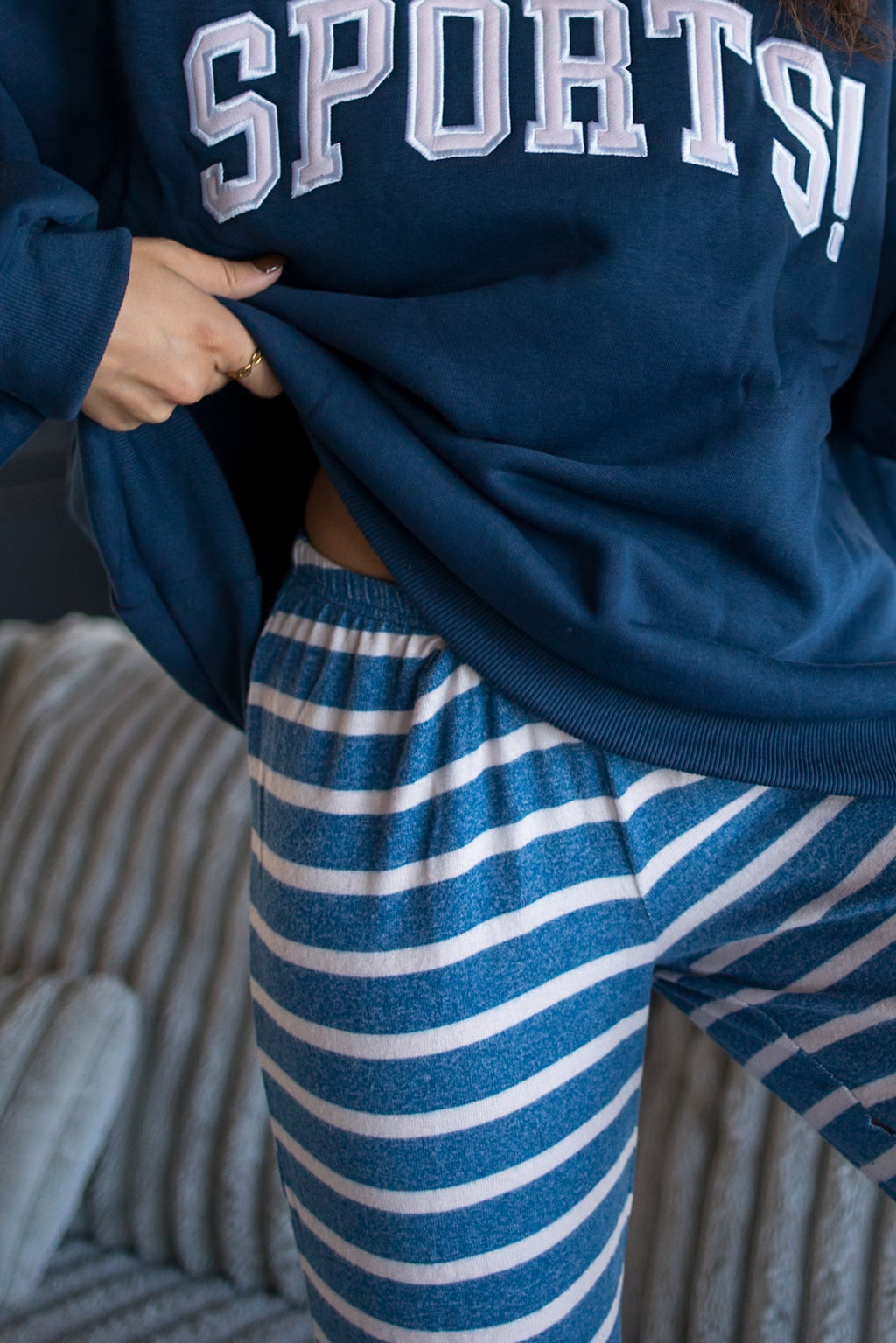Happy Camper Blush/Navy Bottoms