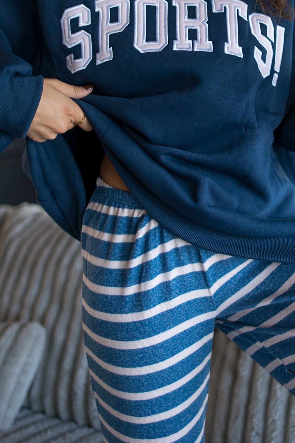 Happy Camper Blush/Navy Bottoms
