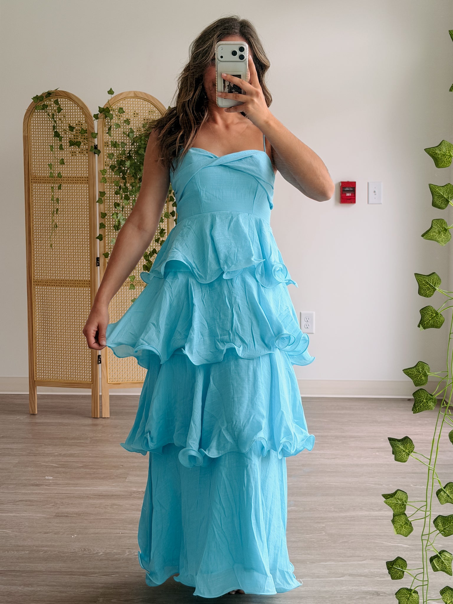 Tide Waves Ruffle Dress
