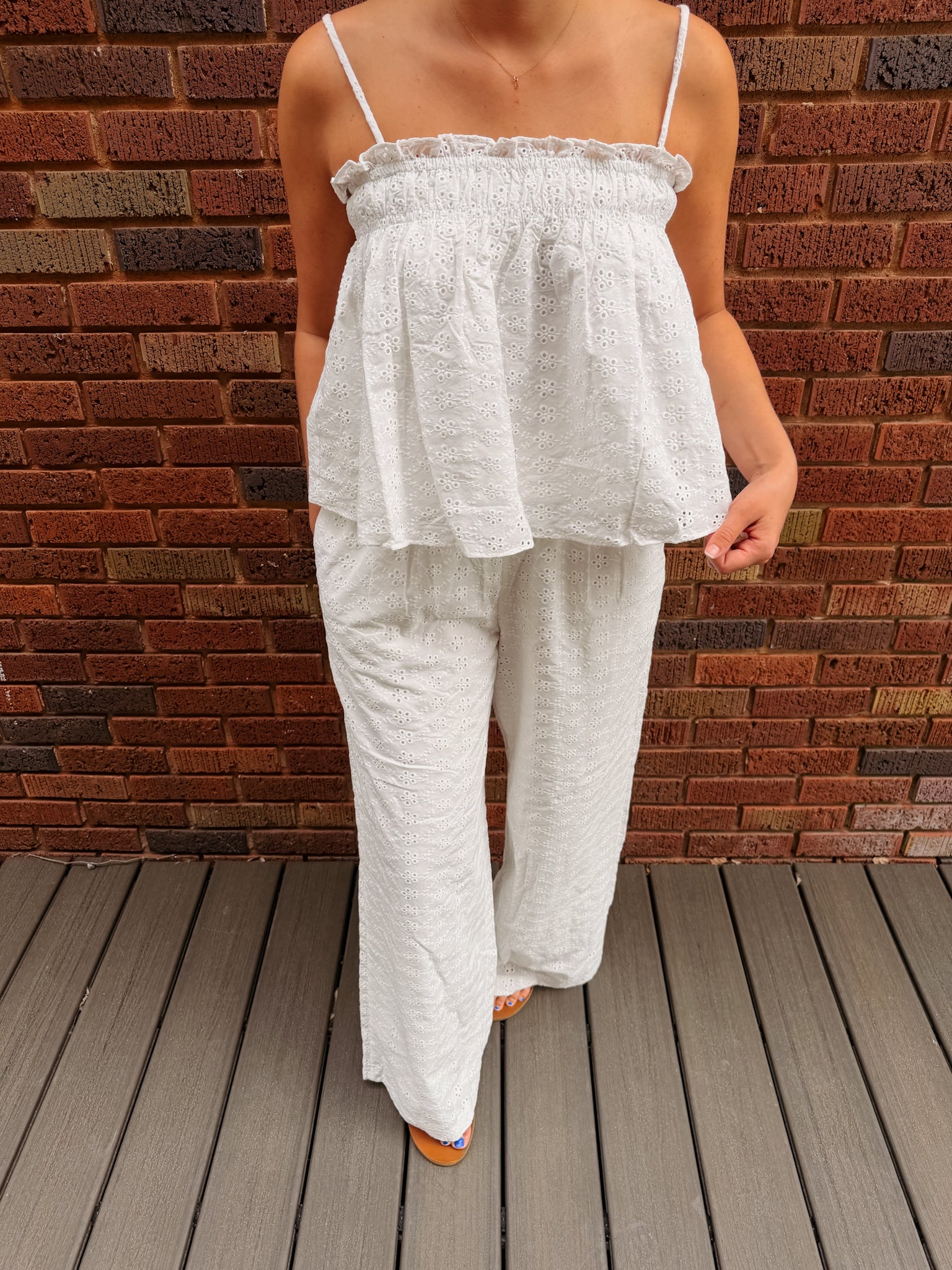 White Lace Set Top