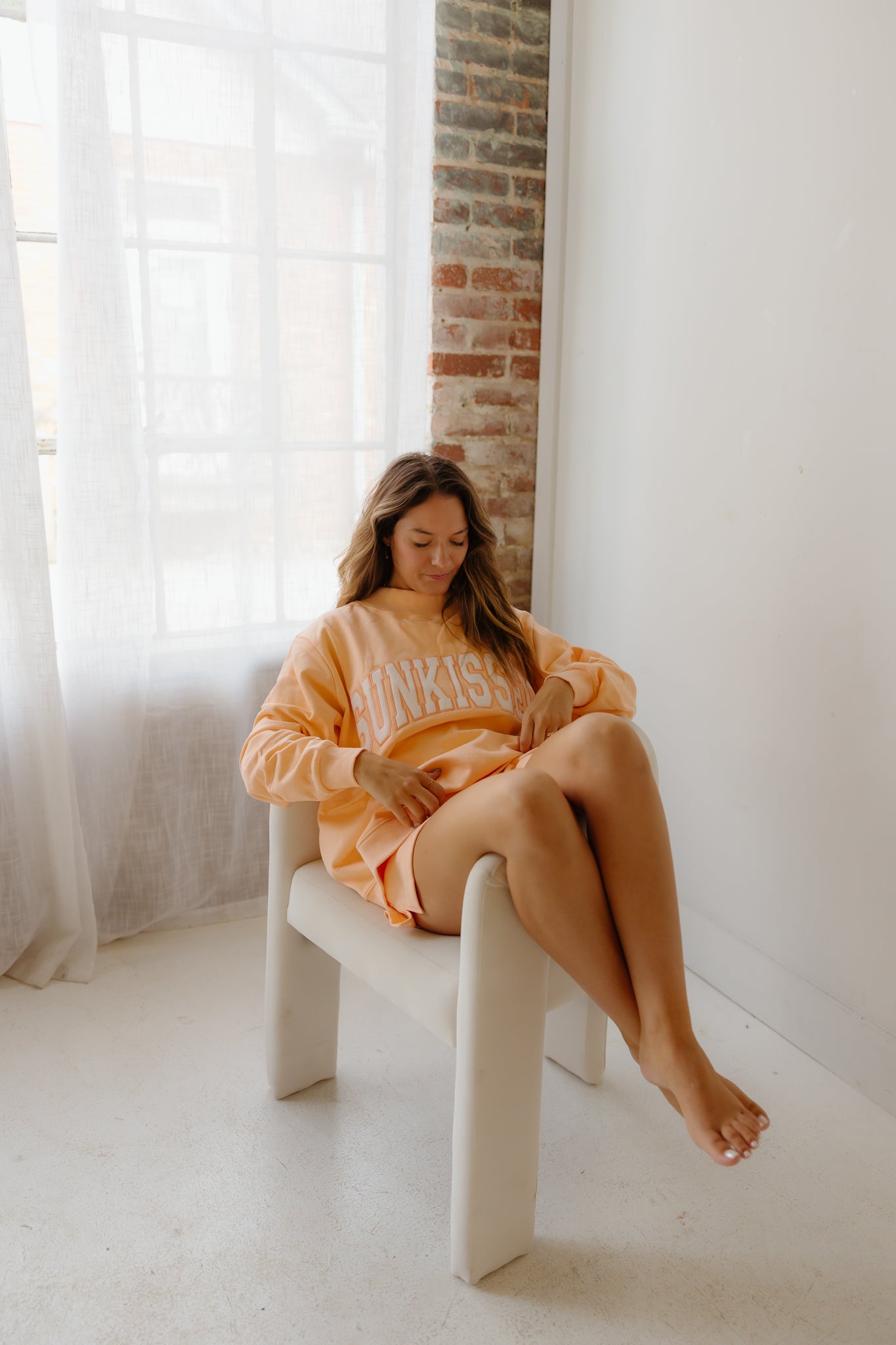 Sunkissed Coconut Peach Mockneck