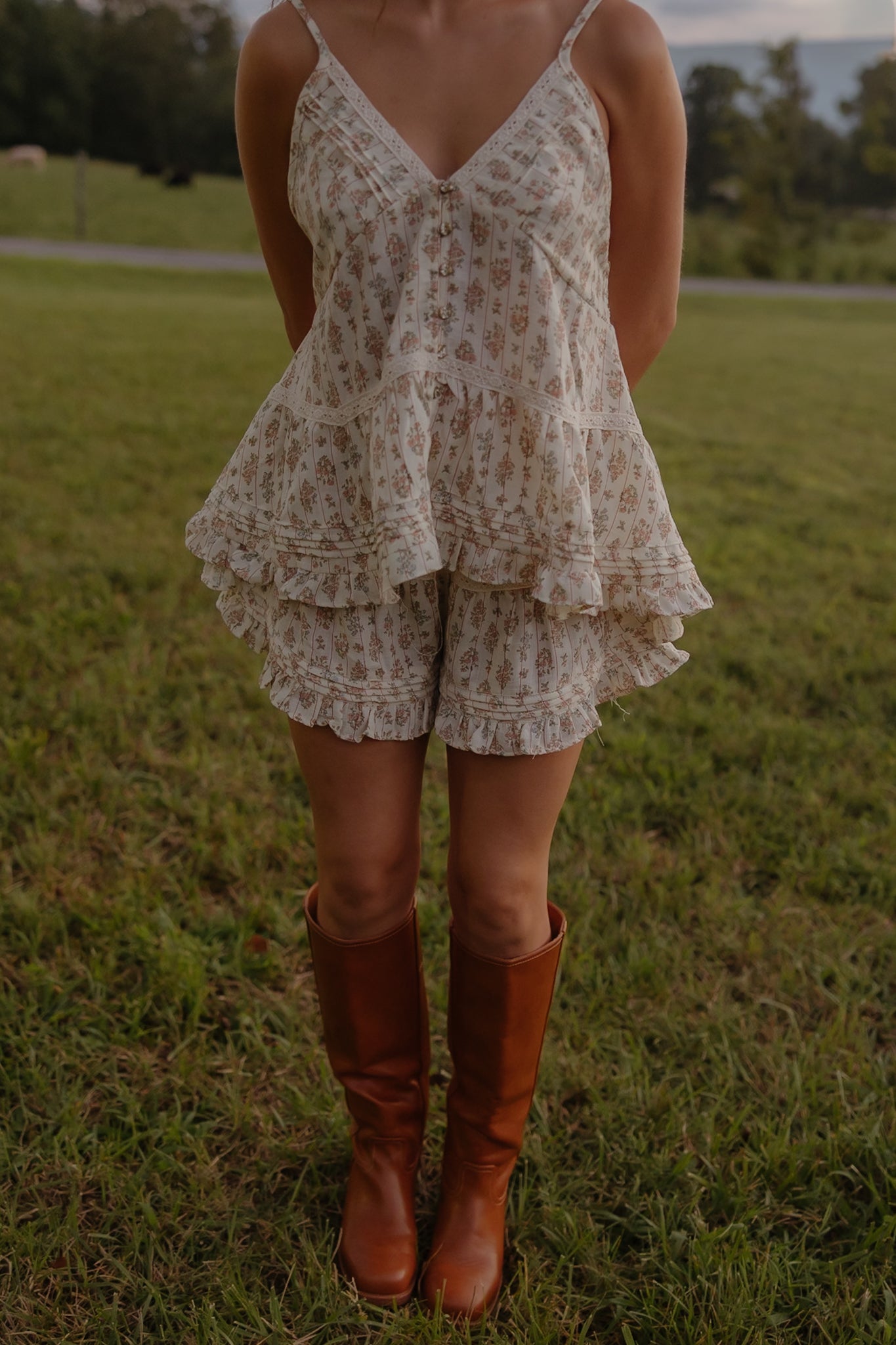 Fall Forward Floral Shorts