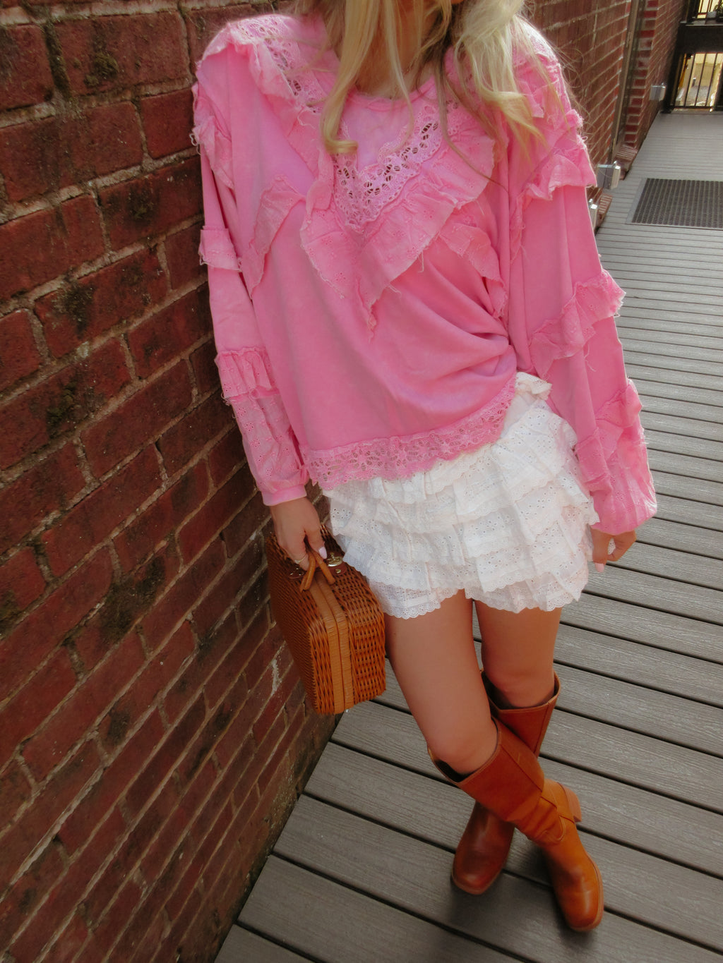 Hot Pink Lace Top