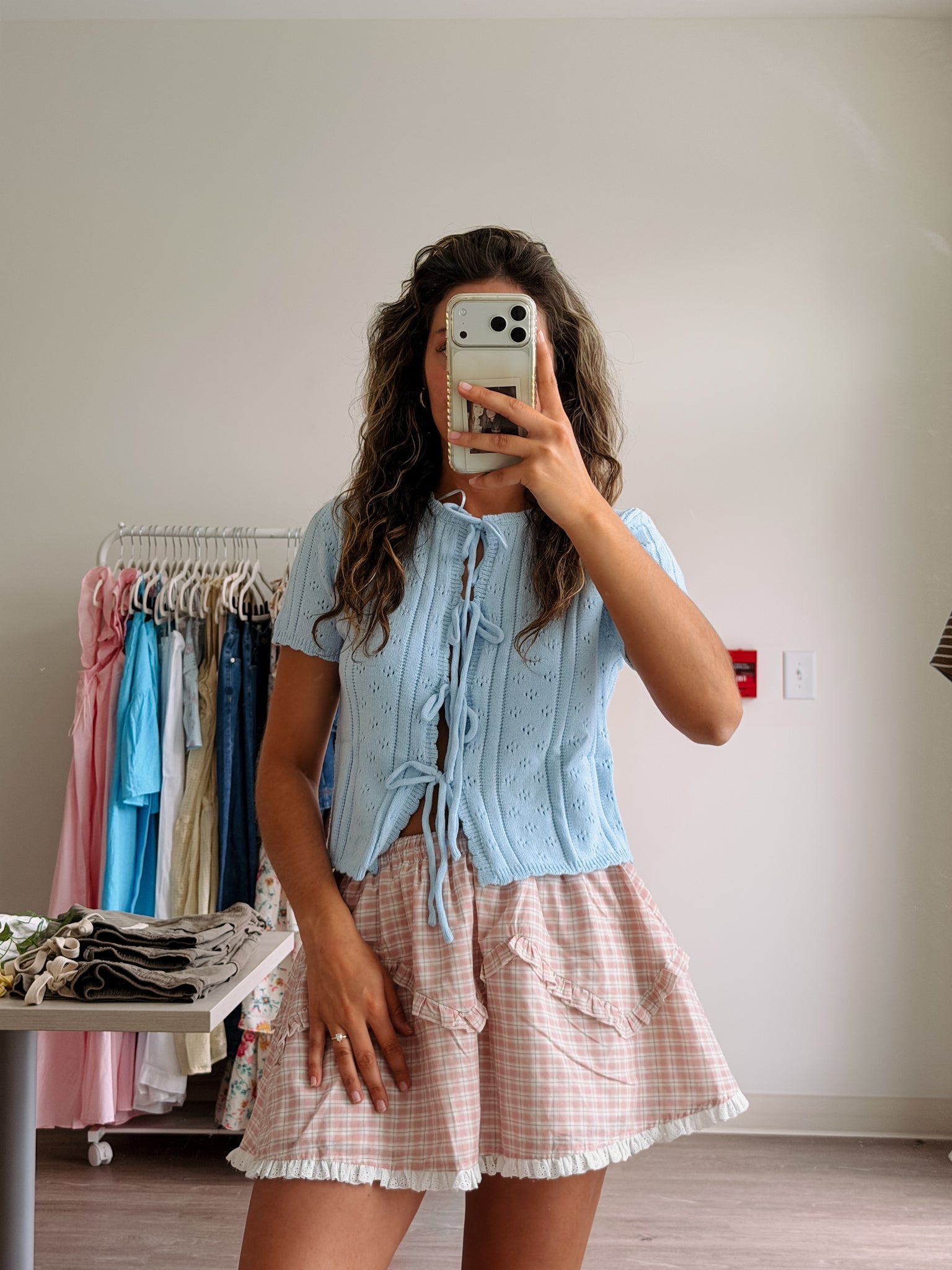 Sky Blue Knit Top