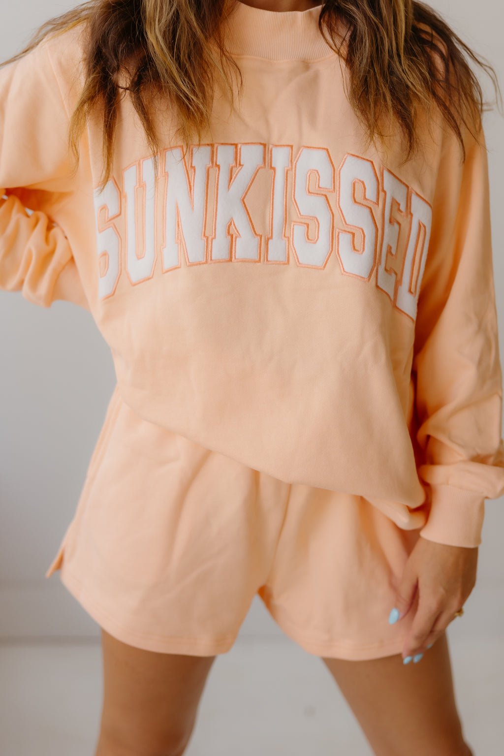 Sunkissed Coconut Peach Mockneck