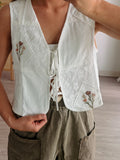 Floral Lace Tie Top