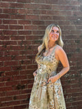 Sage Quilted Midi Dress