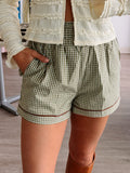 Checkered Trim Shorts