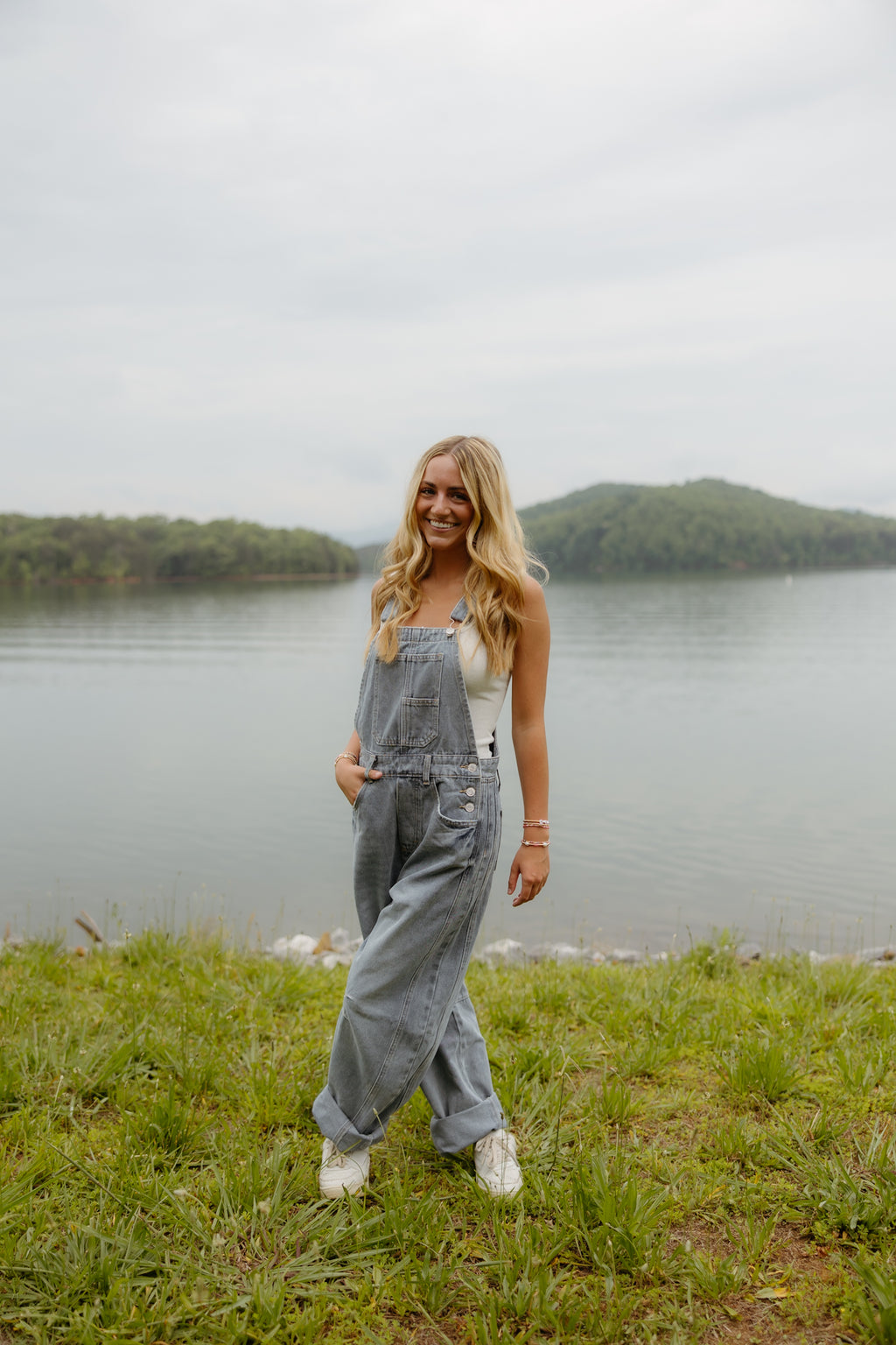 Denim Barrel Overalls