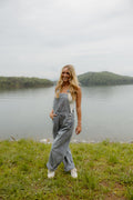 Denim Barrel Overalls