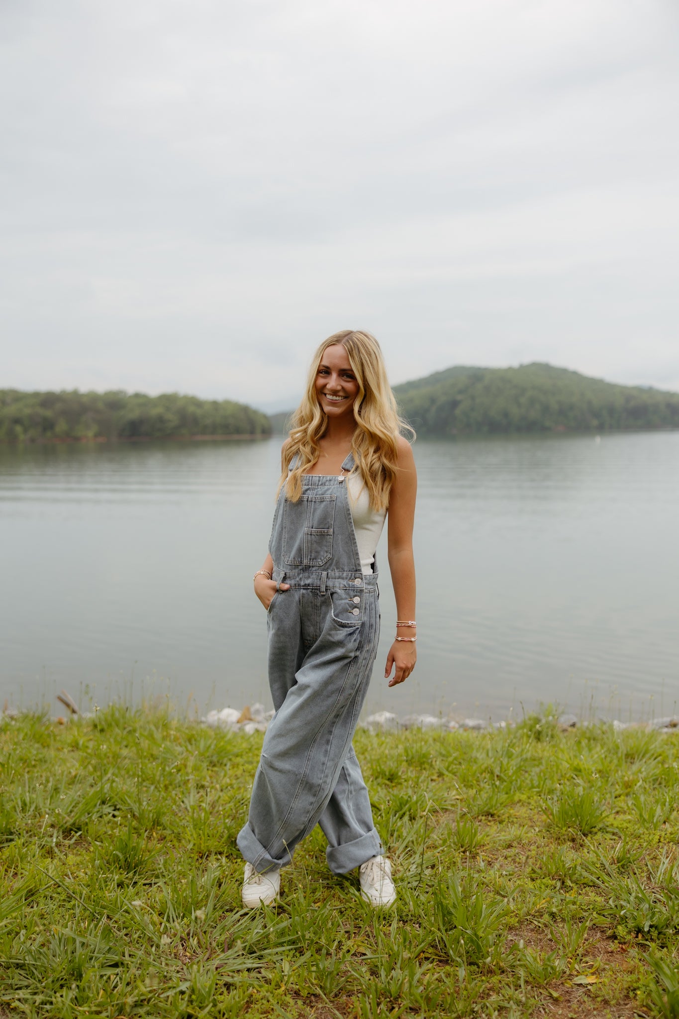 Denim Barrel Overalls