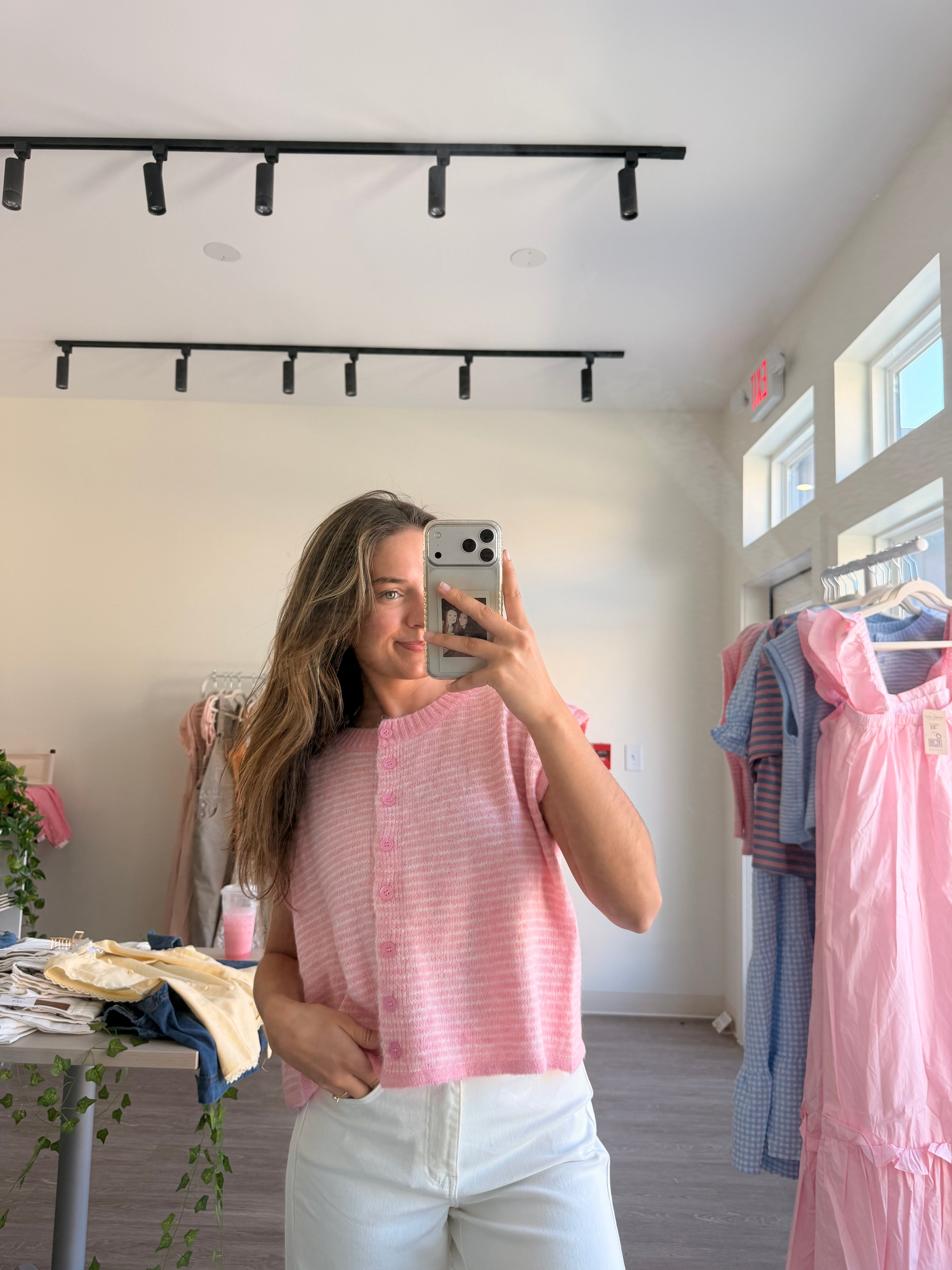 Soft Striped Sweater (Pink)