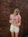 Peach Pup Sweater