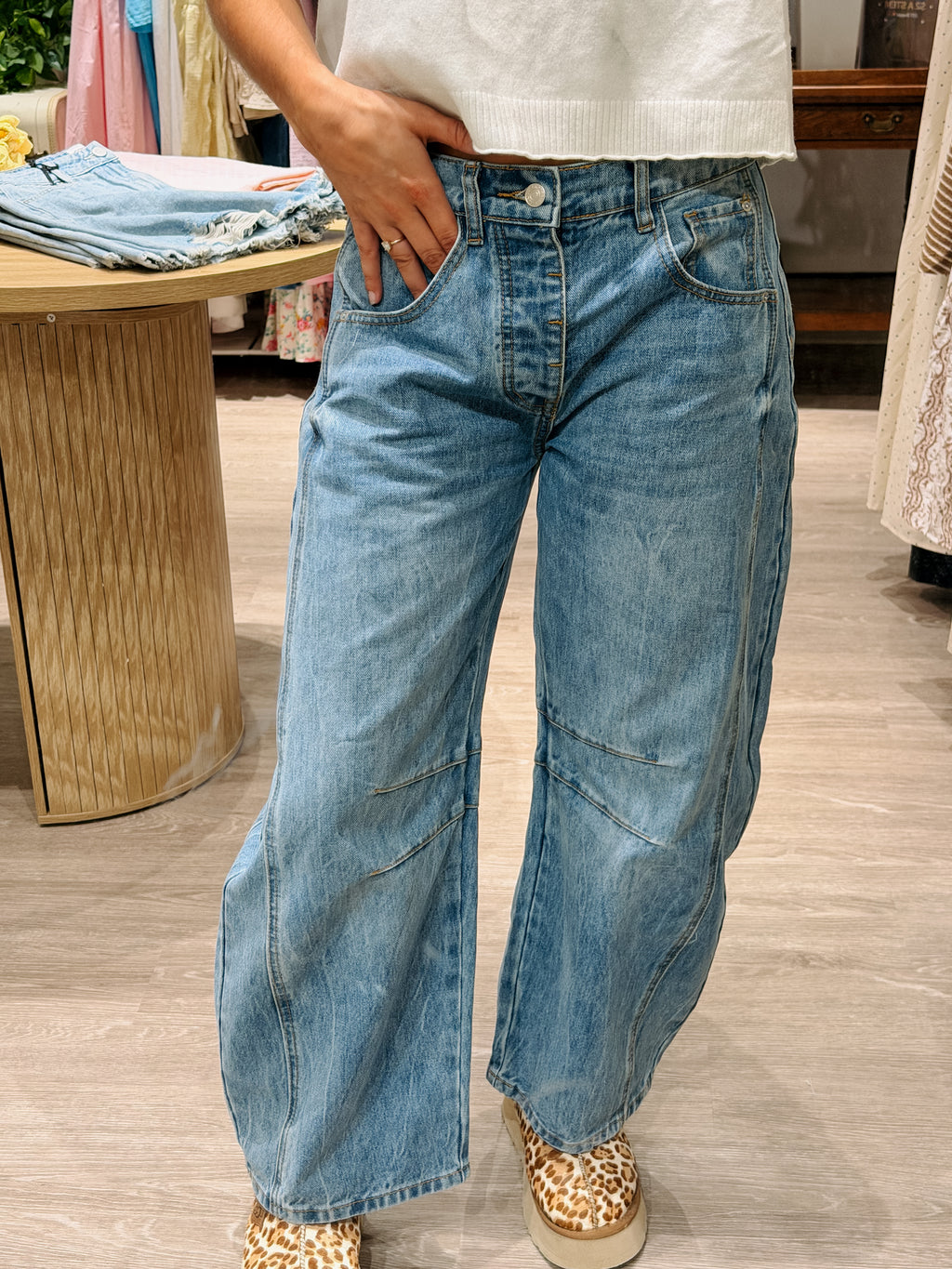 Just 4 Me Barrel Jeans