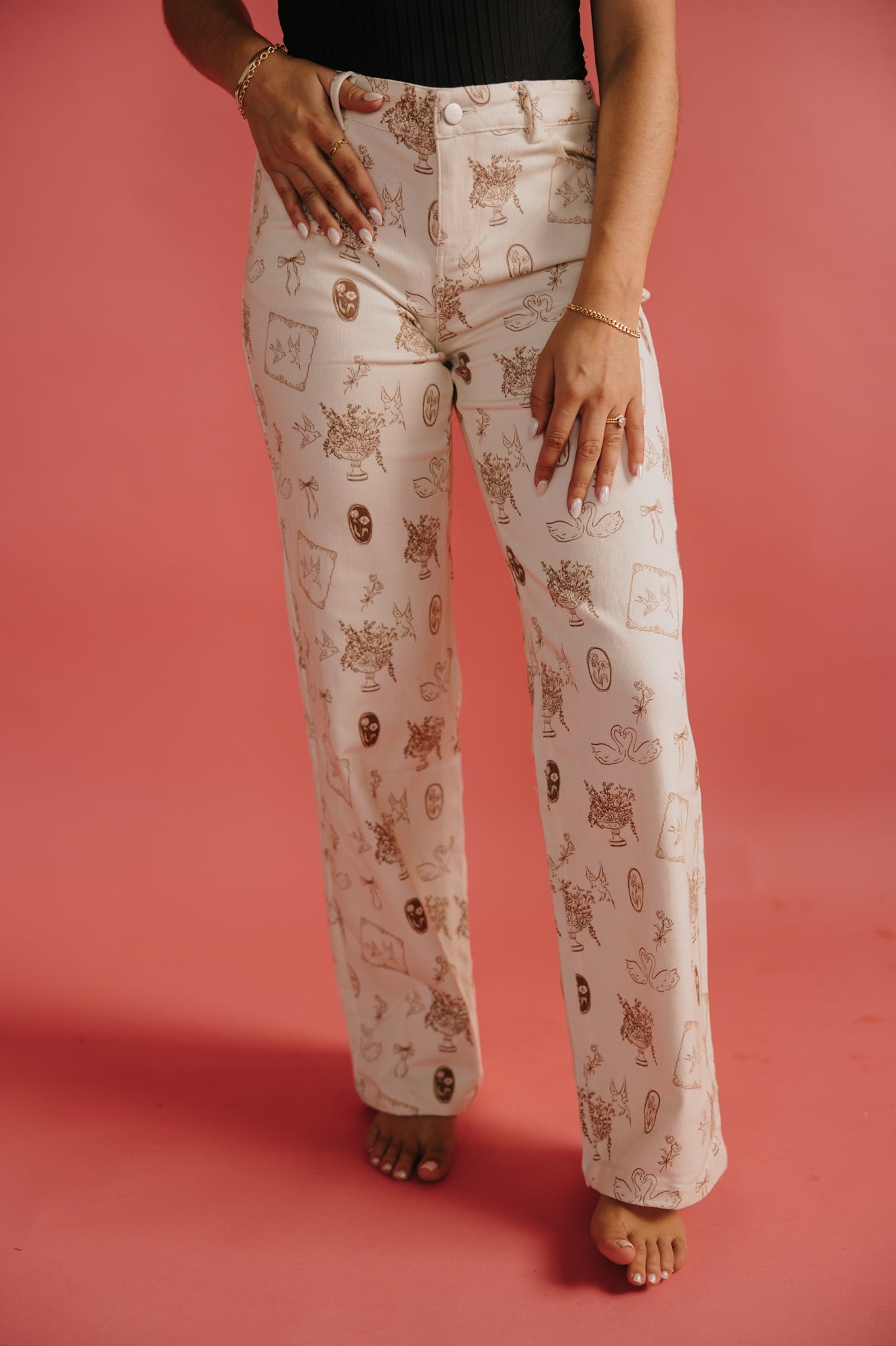 Cottage Core Straight Leg Jeans