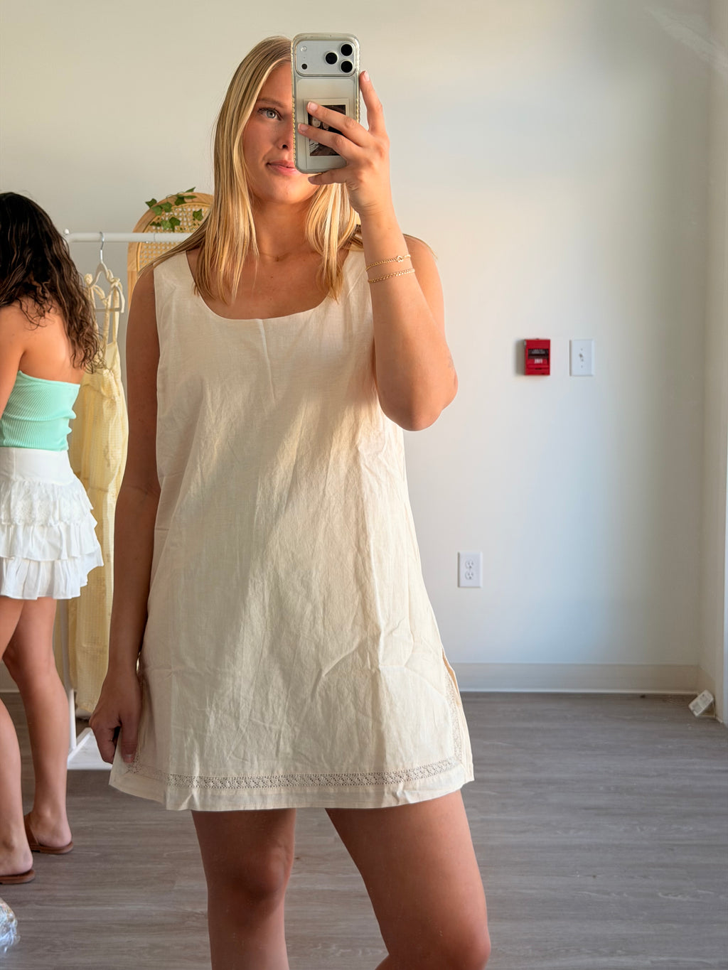 Cream Tunic Mini Dress