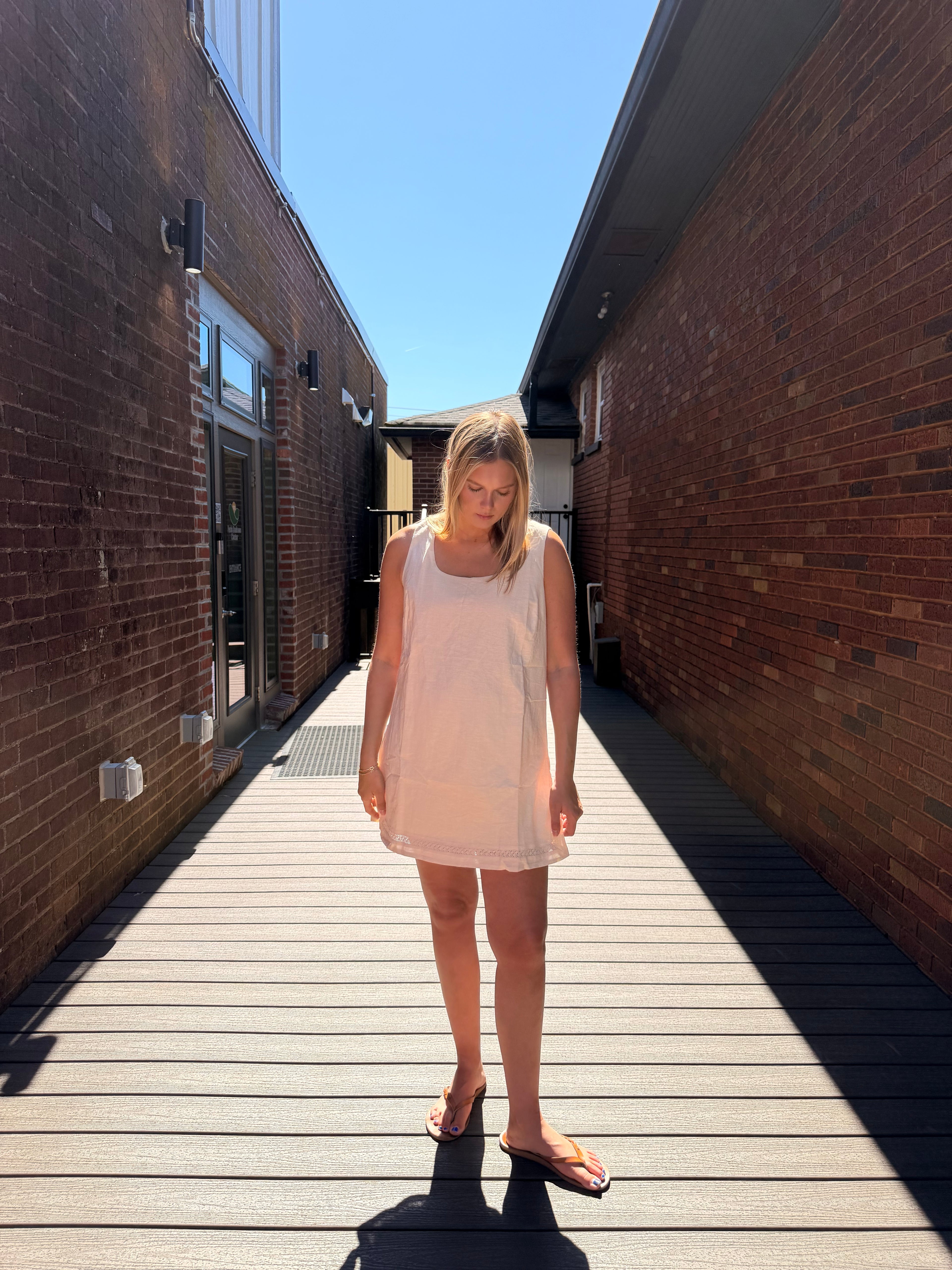Cream Tunic Mini Dress