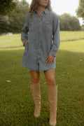 Long Sleeve Denim Dress