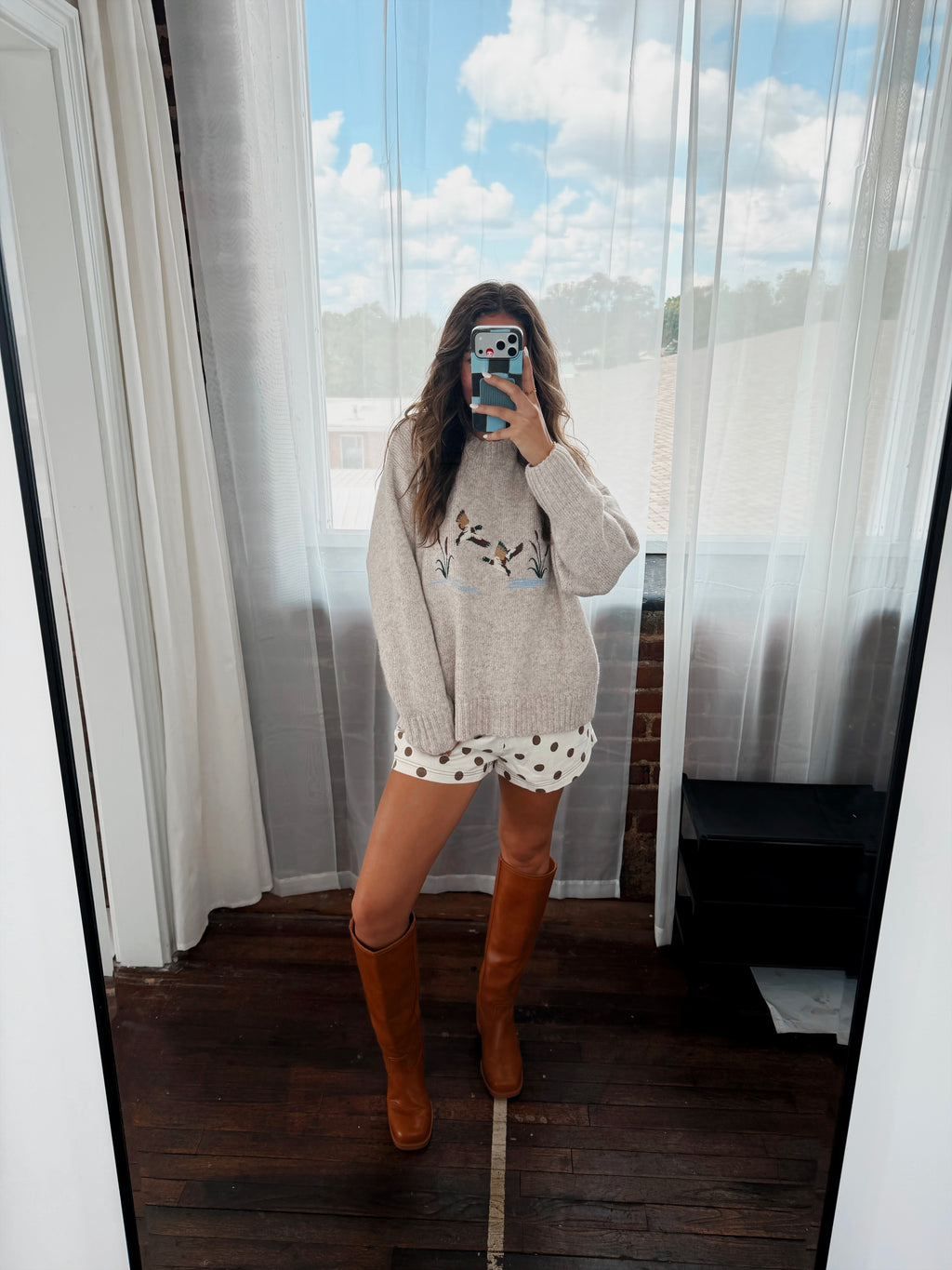 Duck Pond Embroidered Sweater