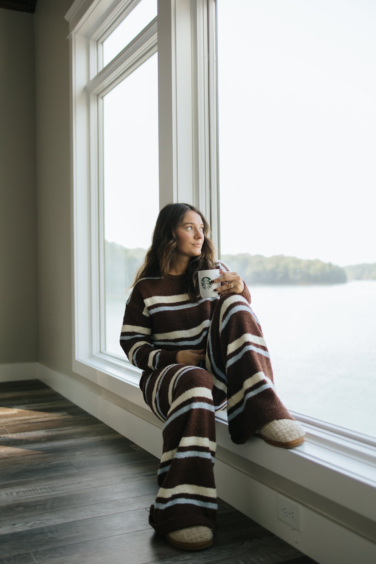 Cozy Coffee Striped Pants