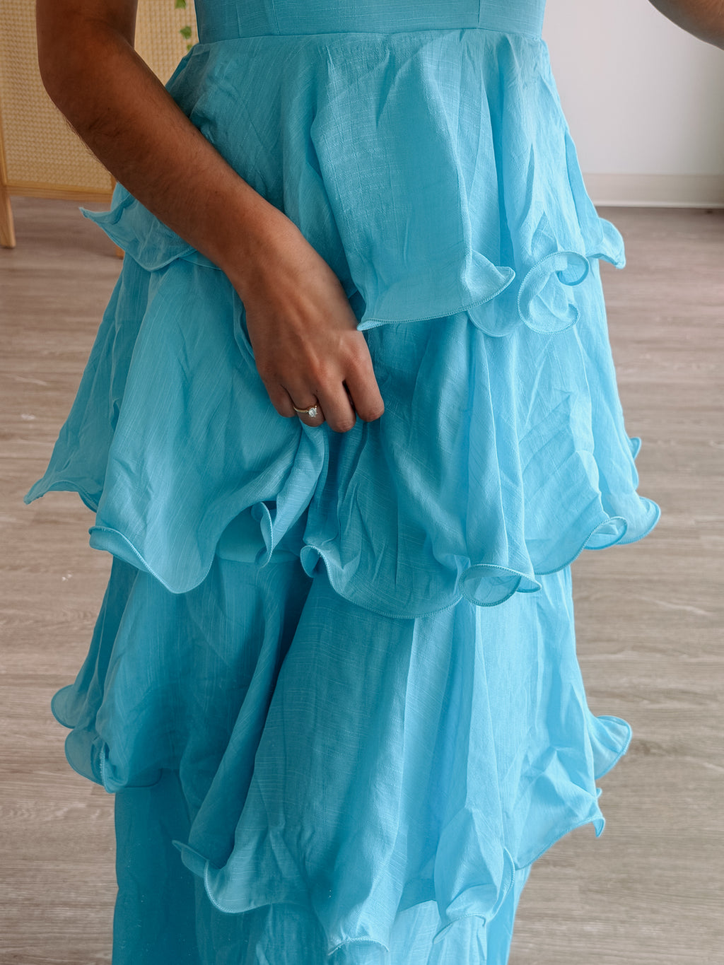 Tide Waves Ruffle Dress
