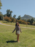 High Low Heather Brown Top