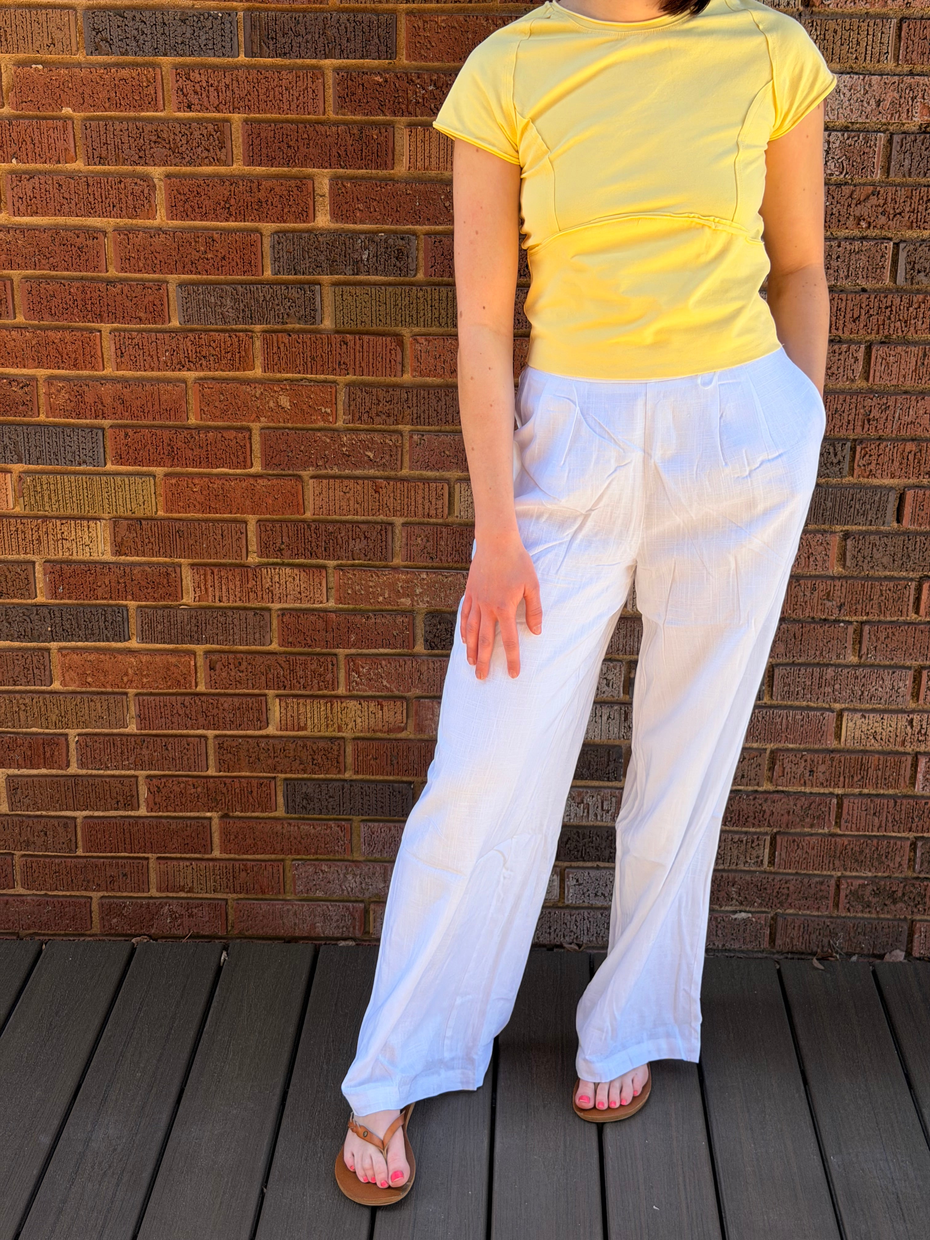 White Breeze Linen Pants
