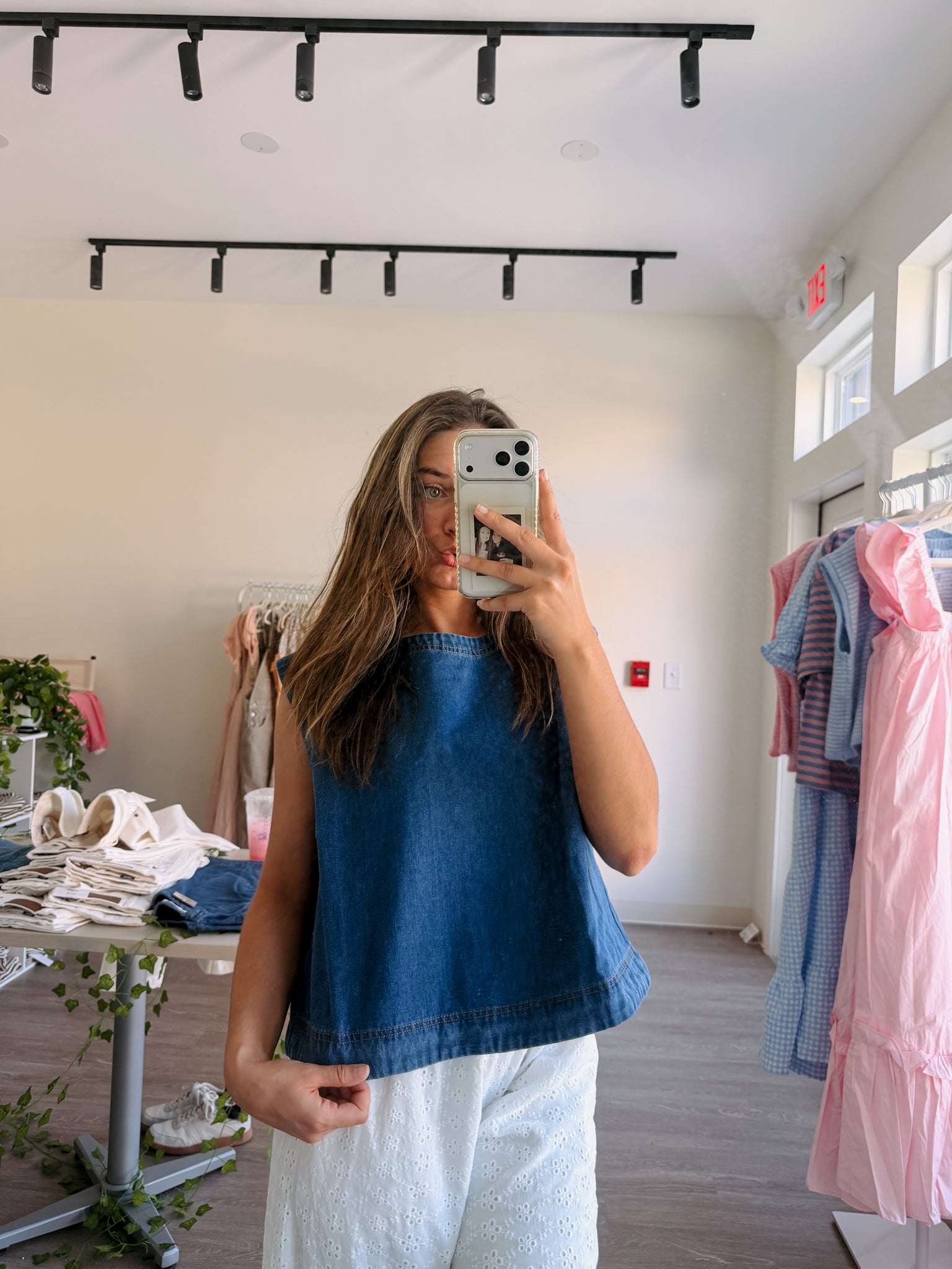 Country Roads Denim Tank